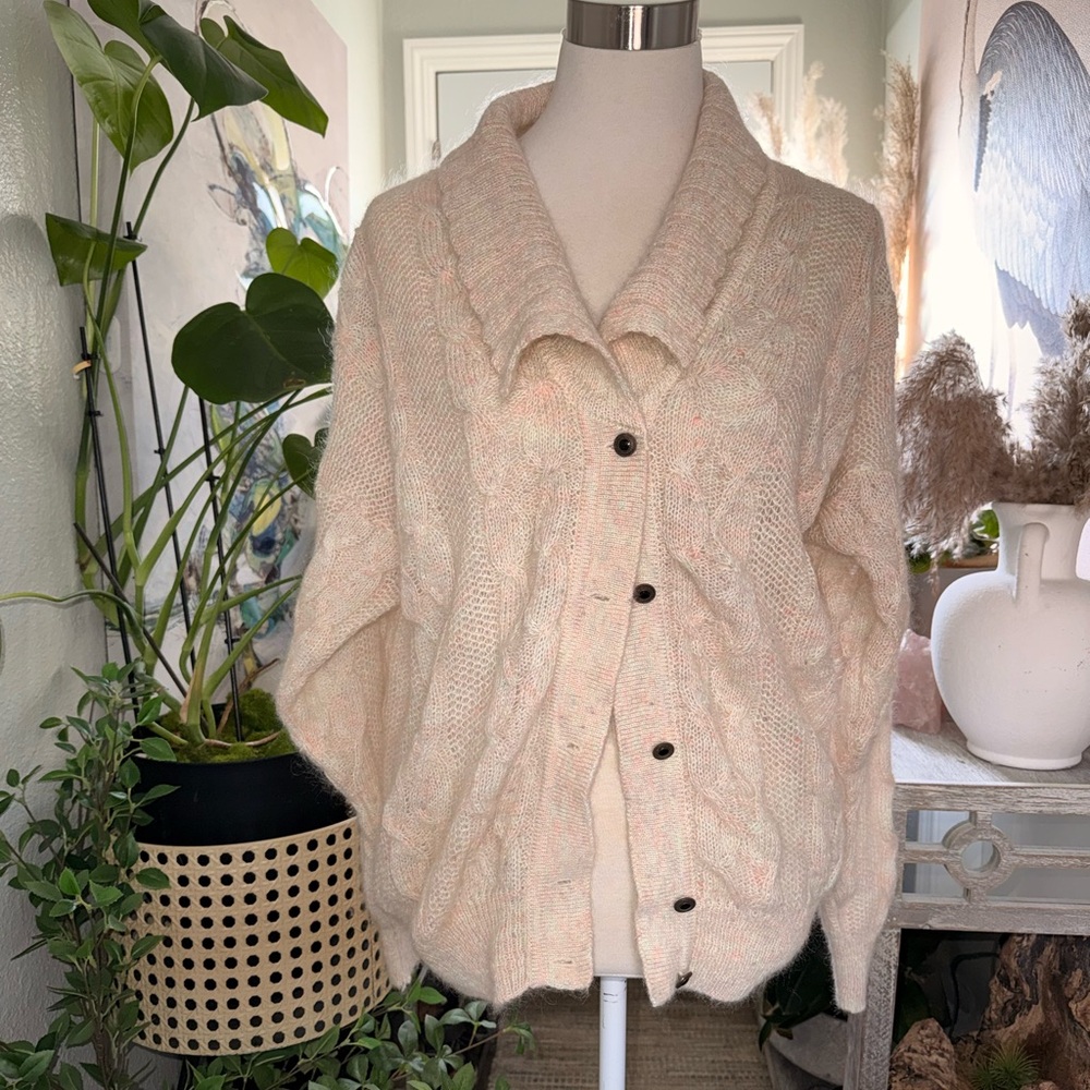 Karaca Cozy Cream Multi Colored Cable Knit Cardigan